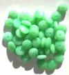 50 3.5x9mm Green Marble Rondelle Beads